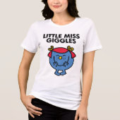 Miss Giggles | Zwarte briefing Tri-Blend Shirt (Voorkant)