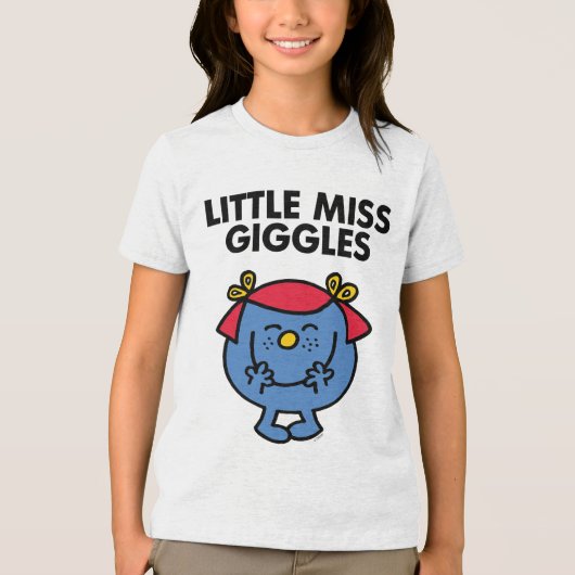 Miss Giggles | Zwarte briefing Tri-Blend Shirt (Voorkant)