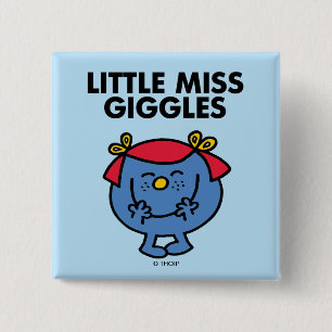 Miss Giggles Zwarte briefing Vierkante Button 5,1 Cm