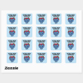 Miss Giggles | Zwarte briefing Vierkante Sticker (Vel)