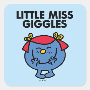 Miss Giggles   Zwarte briefing Vierkante Sticker