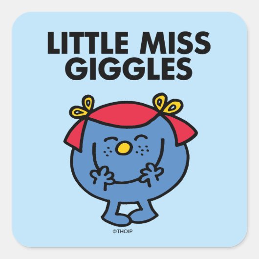 Miss Giggles | Zwarte briefing Vierkante Sticker (Voorkant)