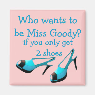 Miss Goody Two Shoes Designer Blue high Heels Magneet