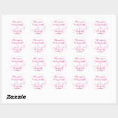 Miss Goody Two Shoes Pink and White Ronde Sticker (Vel)