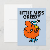 Miss Greedy likt aan haar lippen Briefkaart (Voorkant / Achterkant)