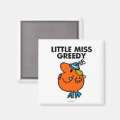 Miss Greedy likt aan haar lippen Magneet (Voorkant / Achterkant)