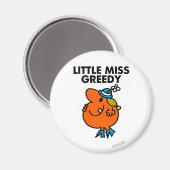 Miss Greedy likt aan haar lippen Magneet (Voorkant / Achterkant)