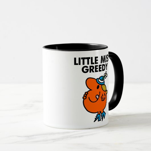 Miss Greedy likt aan haar lippen Mok (Voorkant rechts)