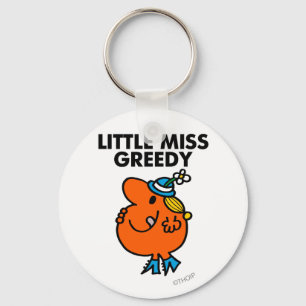 Miss Greedy likt aan haar lippen Sleutelhanger