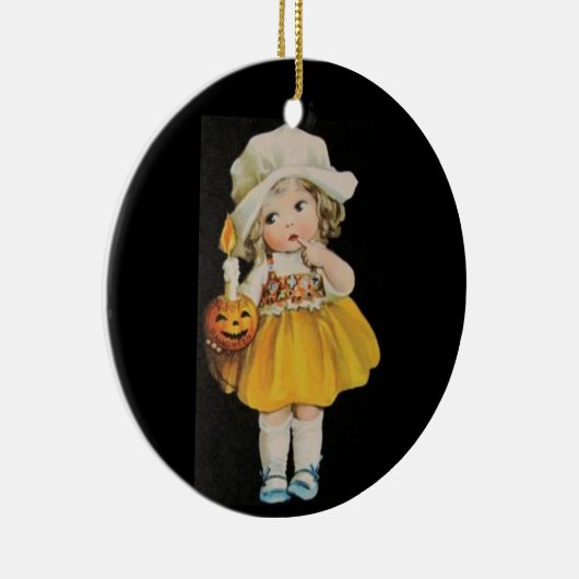  Miss Halloween Keramisch Ornament (Rechts)