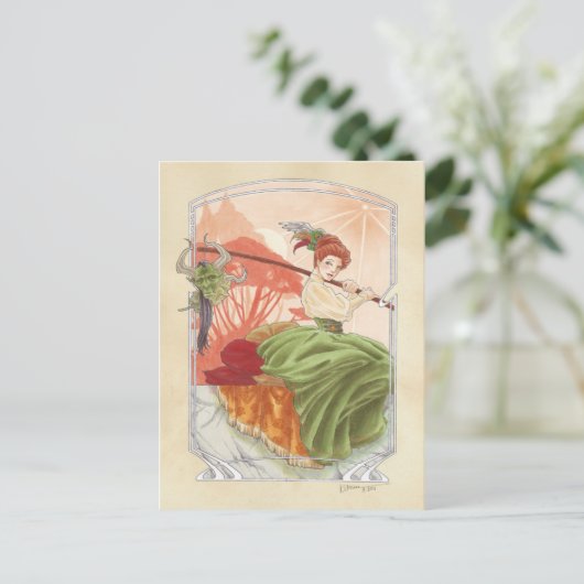 Miss Haversham's namiddags briefkaart van Tea (Staand voorkant)