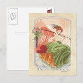 Miss Haversham's namiddags briefkaart van Tea (Voorkant / Achterkant)