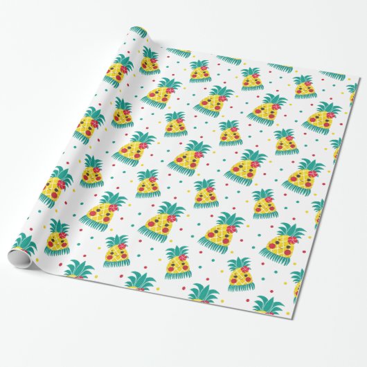 Miss Hawaiian Pineapple Cadeaupapier (Uitgerold)