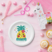 Miss Hawaiian Pineapple Papieren Bordje (Feest)