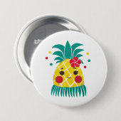 Miss Hawaiian Pineapple Ronde Button 7,6 Cm (Voorkant /achterkant)