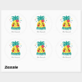 Miss Hawaiian Pineapple Ronde Sticker (Vel)