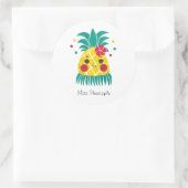 Miss Hawaiian Pineapple Ronde Sticker (Tas)