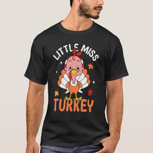 Miss Herfst Naherfst Thanksgiving Retro T-shirt (Voorkant)