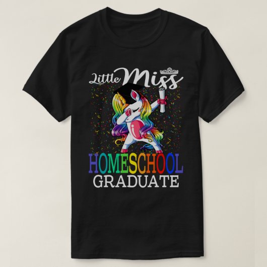 Miss Homeschool Afstuderen Unicorn T-shirt (Design voorkant)