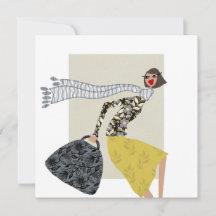 Miss Honey Winter Glam Fashion Art Kaart