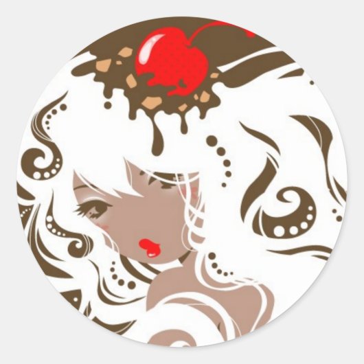 Miss Hot Fudge Sundae Stickers (Voorkant)