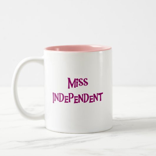 Miss Independent Tshirts en Gifts Tweekleurige Koffiemok (Links)