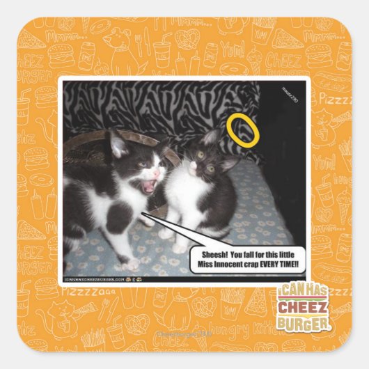 Miss Innocent Vierkante Sticker (Voorkant)