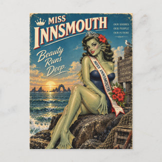 Miss Innsmouth – Beauty Runs Deep | Vintage Briefkaart