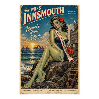 Miss Innsmouth – Beauty Runs Deep | Vintage Perfect Poster