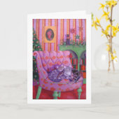 Miss Ja & Miss Goed Kerstkaart Kaart (Gele Bloem)