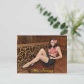 Miss Januari-Briefkaart Briefkaart (Staand voorkant)