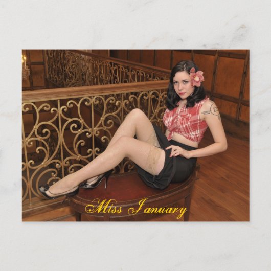 Miss Januari-Briefkaart Briefkaart (Voorkant)