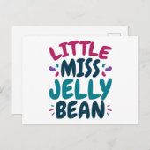 Miss Jelly Bean Easter Snoep Nickname Briefkaart (Voorkant / Achterkant)