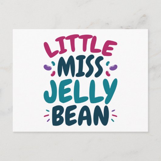 Miss Jelly Bean Easter Snoep Nickname Briefkaart (Voorkant)