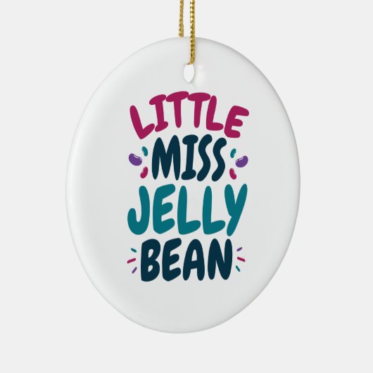 Miss Jelly Bean Easter Snoep Nickname Keramisch Ornament (Rechts)