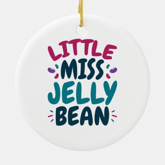 Miss Jelly Bean Easter Snoep Nickname Keramisch Ornament (Achterkant)