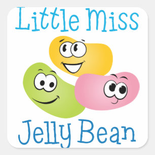 Miss Jelly Bean Vierkante Sticker