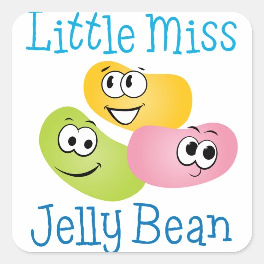 Miss Jelly Bean Vierkante Sticker (Voorkant)