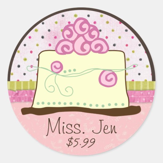 Miss. Jen Cake Small Merchandise Labels / Stickers (Voorkant)