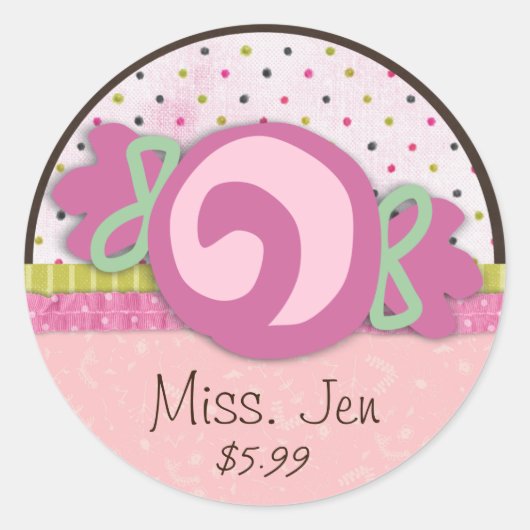 Miss. Jen Snoep Small Merchandise Stickers (Voorkant)