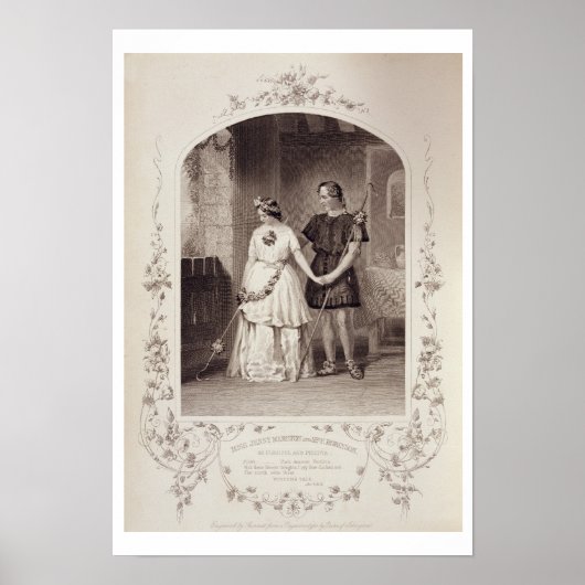 Miss Jenny Marston als Perdita en Mr F. Robinson a Poster (Voorkant)