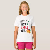 Miss Jingle Bell/Kerstmis Kinderen T-shirt (Voorkant volledig)