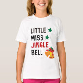 Miss Jingle Bell/Kerstmis Kinderen T-shirt (Voorkant)