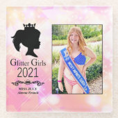 Miss Juli 2021 Glazen Onderzetter (Voorkant)