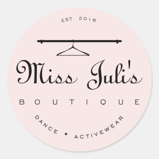 Miss Juli ronde Sticker, glanzend Ronde Sticker (Voorkant)