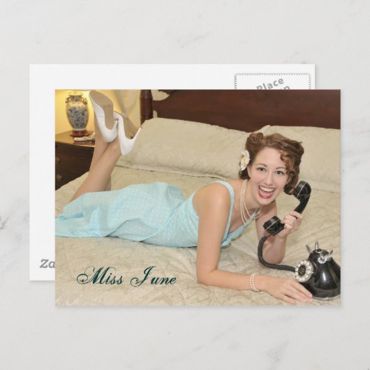 Miss June-Briefkaart Briefkaart (Voorkant / Achterkant)