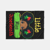 Miss Juneteenth Brown Skin Princess Cute Gi Fleece Deken (Voorkant (Horizontaal))