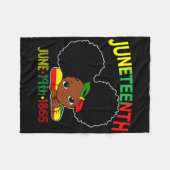 Miss Juneteenth Celebrate, 19 juni Bl. Fleece Deken (Voorkant (Horizontaal))