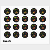 Miss Juneteenth Celebrate, 19 juni Bl. Ronde Sticker (Vel)