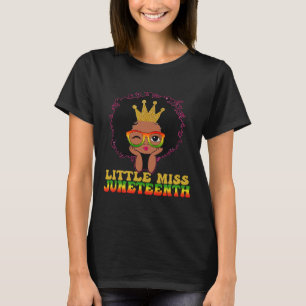 Miss Juneteenth Celebrate 19 juni Zwart Meisje Kin T-shirt